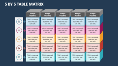 5 By 5 Table Matrix - Slide 1