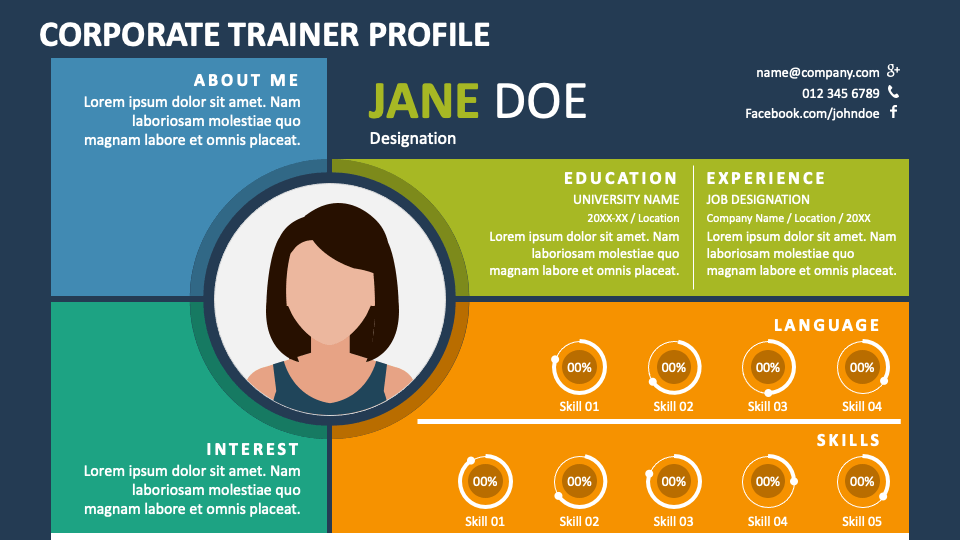 Corporate Trainer Profile - Slide 1