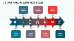 7 Stage Arrow with Text Boxes - Slide 1