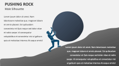 Pushing Rock - Male Silhouette - Slide 1