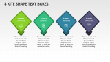 4 Kite Shape Text Boxes - Slide 1