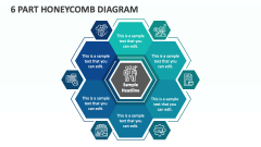 6 Part Honeycomb Diagram - Slide 1