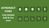 Astronaut Icons - Slide 1