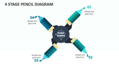 4 Stage Pencil Diagram - Slide 1