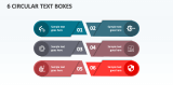 6 Circular Text Boxes - Slide 1