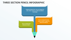 Three Section Pencil Infographic - Slide 1