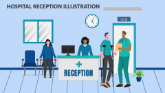 Hospital Reception Illustration - Slide 1