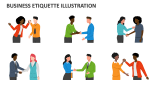 Business Etiquette Illustration - Slide 1