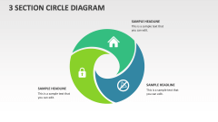3 Section Circle Diagram - Slide 1