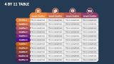 4 By 11 Table - Slide 1