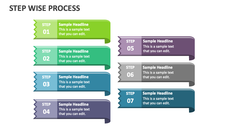Step Wise Process PowerPoint and Google Slides Template - PPT Slides
