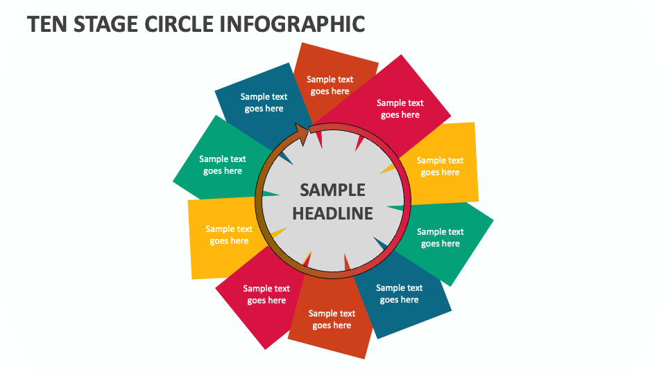 Ten Stage Circle Infographic - Slide 1