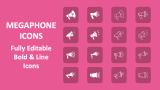 Megaphone Icons - Slide 1