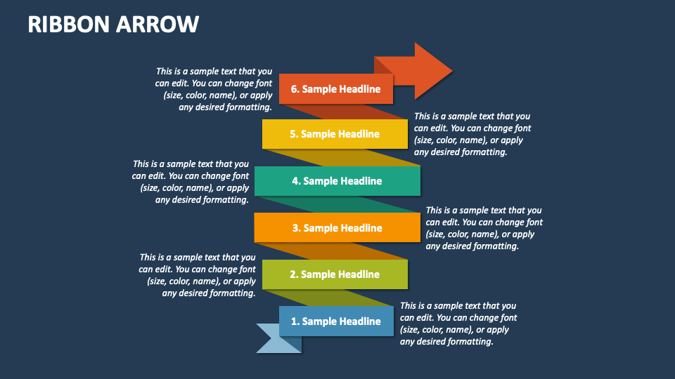Ribbon Arrow PowerPoint and Google Slides Template - PPT Slides