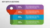 Key with 4 Sections - Slide 1