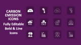 Carbon Emission Icons - Slide 1