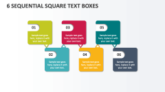 6 Sequential Square Text Boxes - Slide 1
