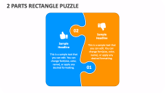 2 Parts Rectangle Puzzle - Slide 1