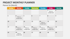 Project Planner for [Month] - Slide 1