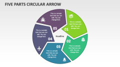Five Parts Circular Arrow - Slide 1