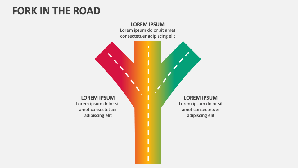 Fork in the Road PowerPoint and Google Slides Template - PPT Slides