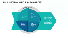 Four Section Circle with Arrow - Slide 1