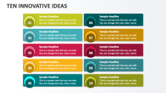 Ten Innovative Ideas - Slide 1
