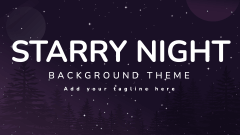 Starry Night Background Theme - Slide 1
