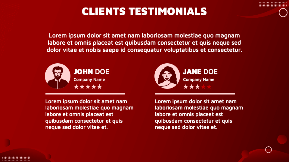 Minimal Red Presentation for Google Slides and PowerPoint