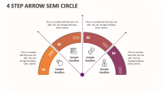 4 Step Arrow Semi Circle - Slide 1
