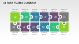 12 Part Puzzle Diagram - Slide 1