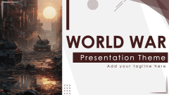 World War Presentation Theme - Slide 1