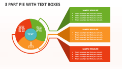 3 Part Pie with Text Boxes - Slide 1