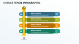 4 Stage Pencil Infographic - Slide 1
