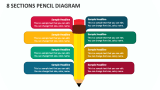 8 Sections Pencil Diagram - Slide 1