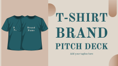 T-Shirt Brand Pitch deck - Slide 1