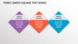 Three Linked Square Text Boxes - Slide 1