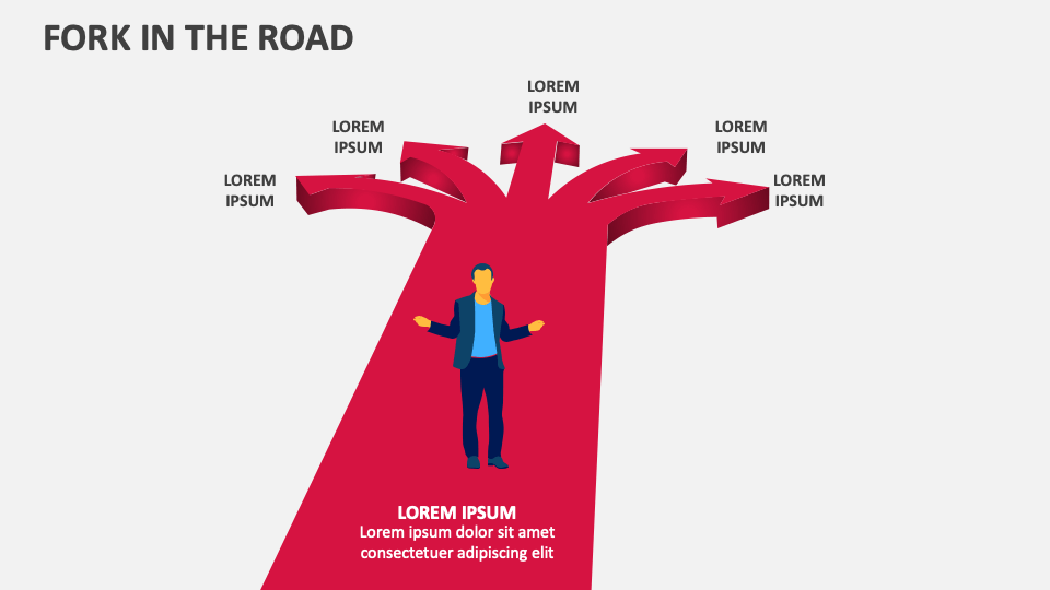 Fork in the Road PowerPoint and Google Slides Template - PPT Slides