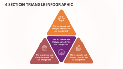 4 Section Triangle Infographic - Slide 1