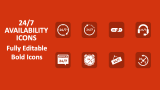 24/7 Availability Icons - Slide 1