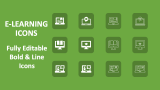E-learning Icons - Slide 1
