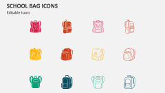 School Bag Icons - Slide 1