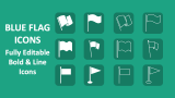 Blue Flag Icons - Slide 1