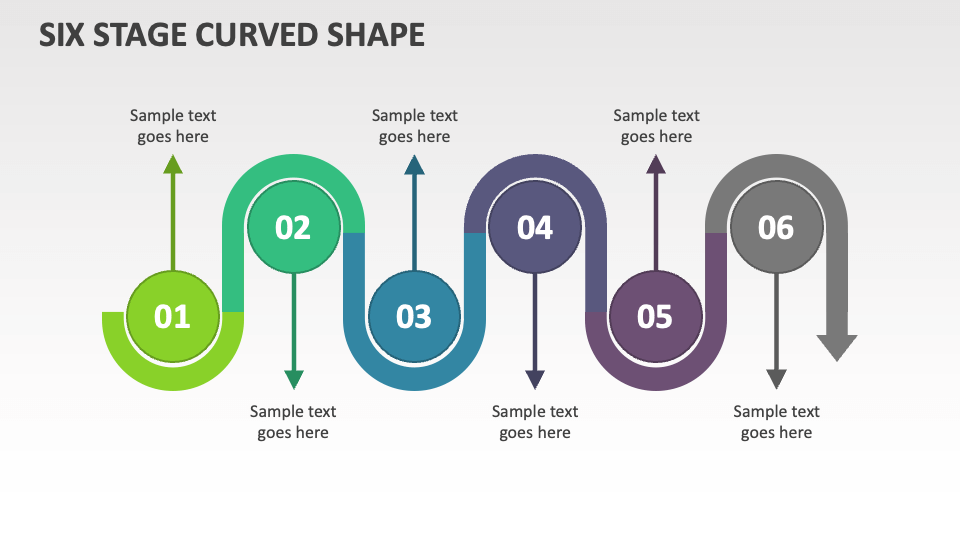 Six Stage Curved Shape - Slide 1
