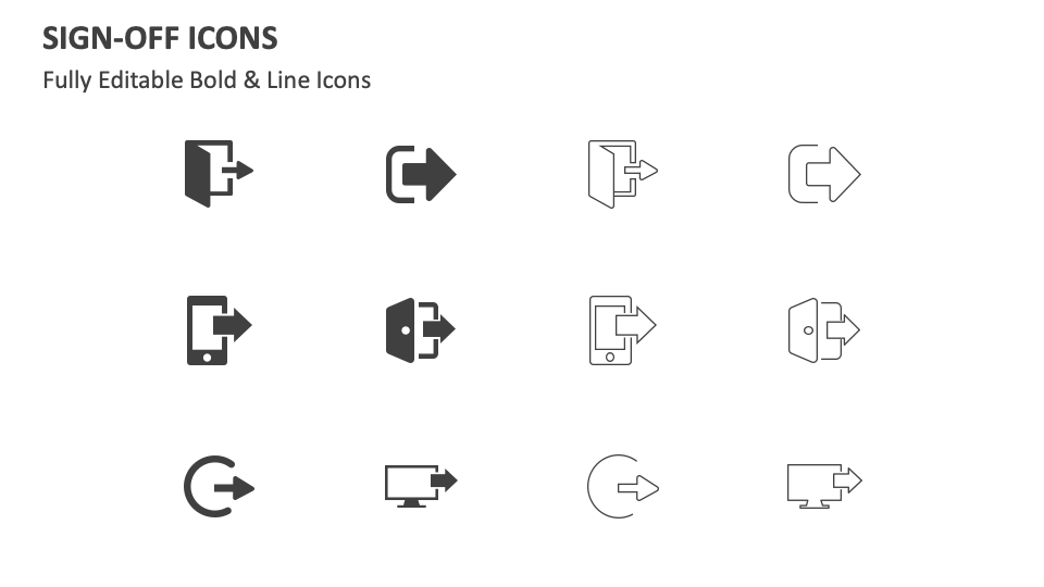 Sign-off Icons for Google Slides and PowerPoint