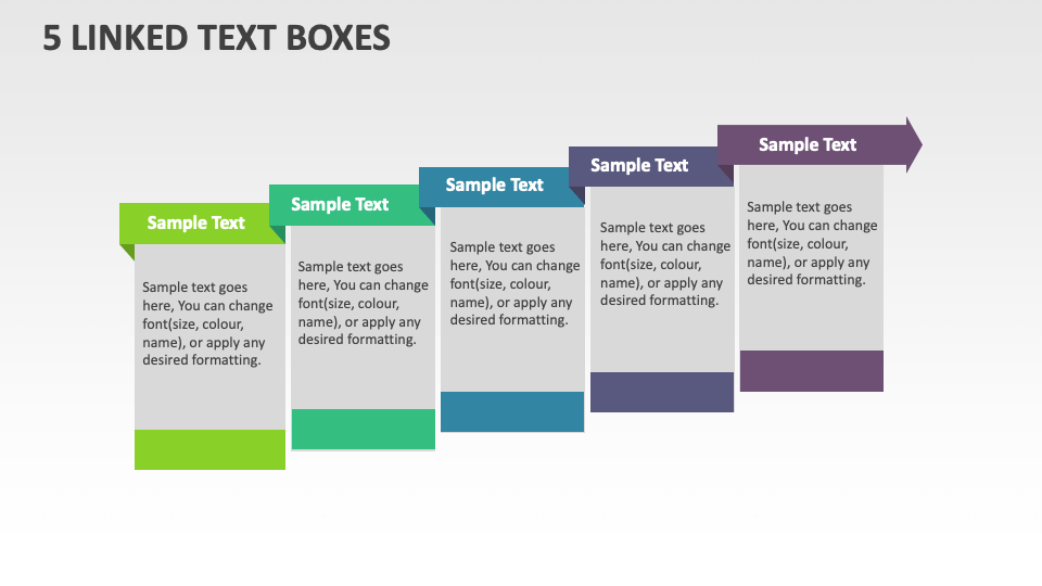 5 Linked Text Boxes - Slide 1