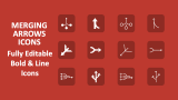 Merging Arrows Icons - Slide 1