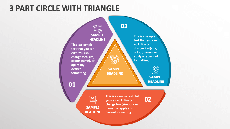 3 Part Circle with Triangle - Slide 1