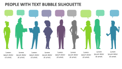People with Text Bubble Silhouette - Slide 1