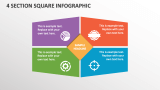 4 Section Square Infographic - Slide 1